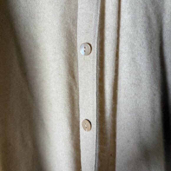 Malo 100% Cashmere Sweater Twin Set -Tank & Cardigan- Cream Size Small- Vintage - Picture 9 of 14